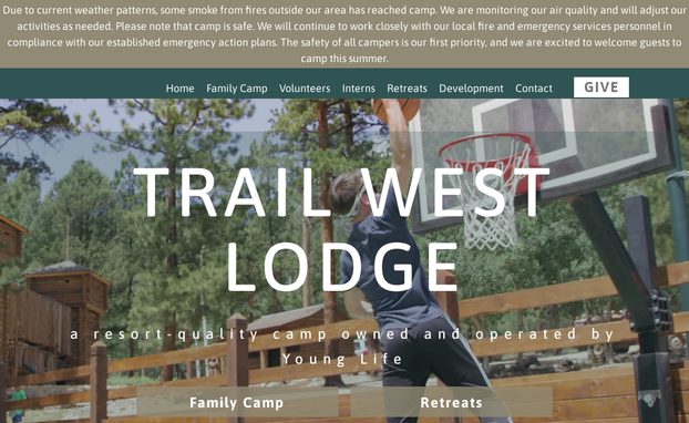 Trail West - A Young Life Camp logo